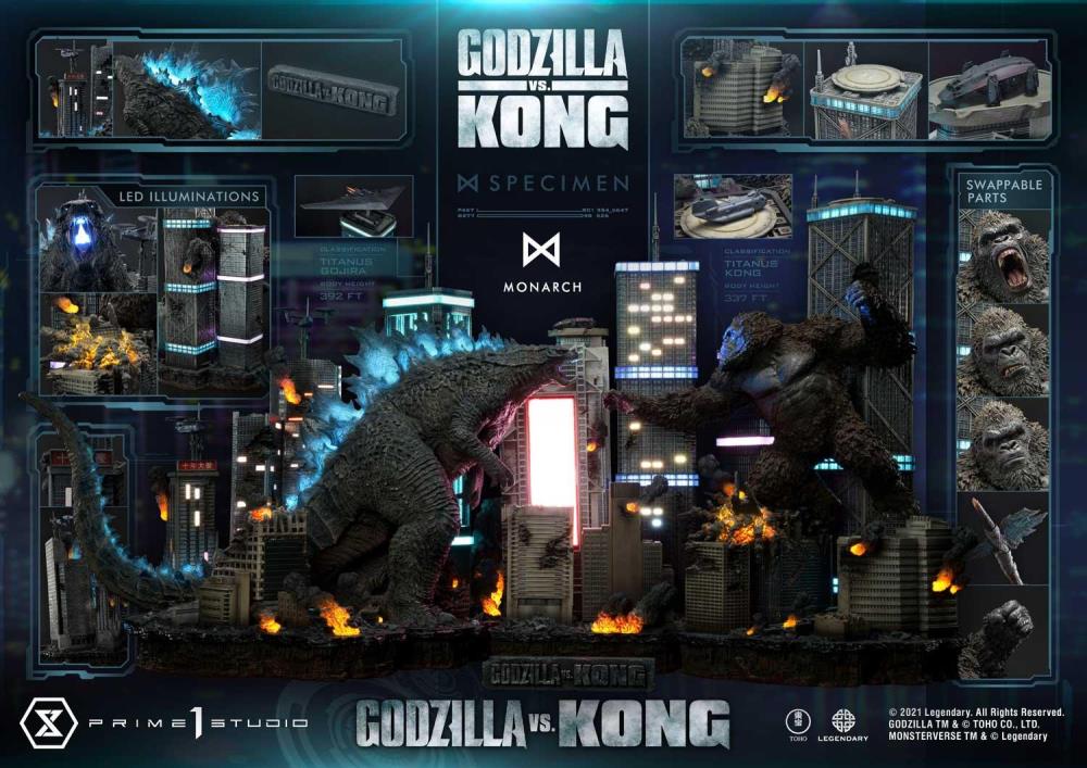 Godzilla vs. Kong Ultimate Diorama Masterline Godzilla vs. Kong Final Battle Statue Gallery Image 5