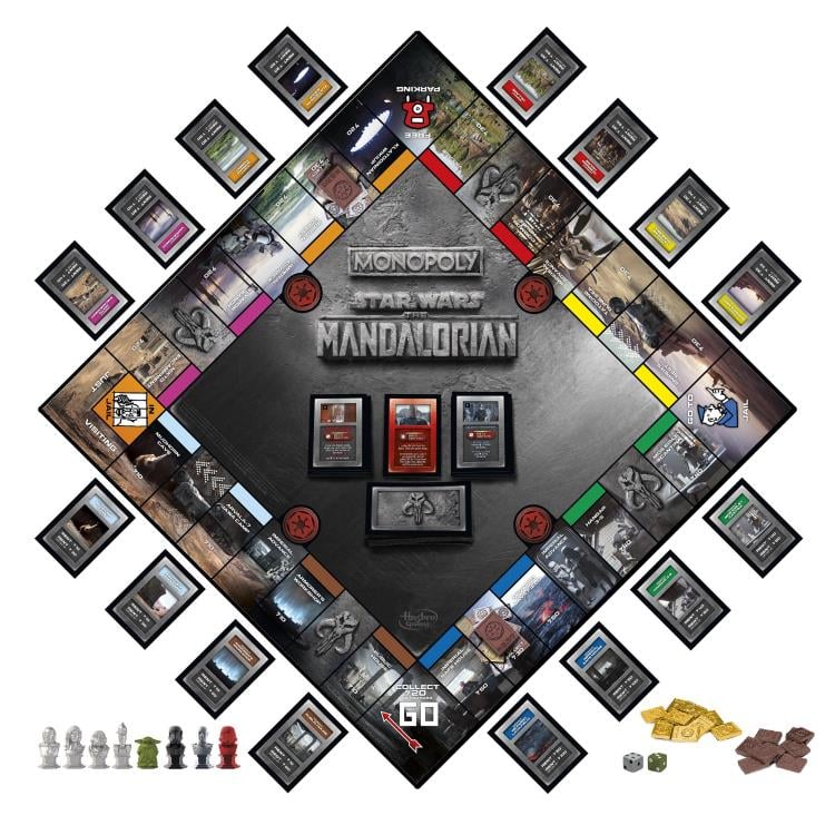 Monopoly: Star Wars: The Mandalorian with Exclusive Remnant Stormtrooper Figure Gallery Image 4