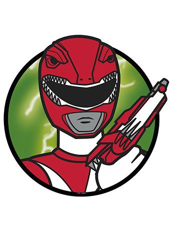 Mighty Morphin Power Rangers Red Ranger Mouse Pad Gallery Image 2