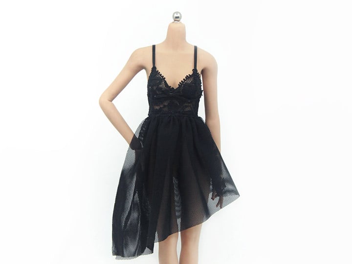 Lace Dress (Black) 1/6 Scale Accessory Gallery Image 1