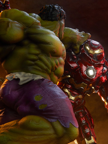 Marvel Hulk vs Hulkbuster Maquette Gallery Image 2