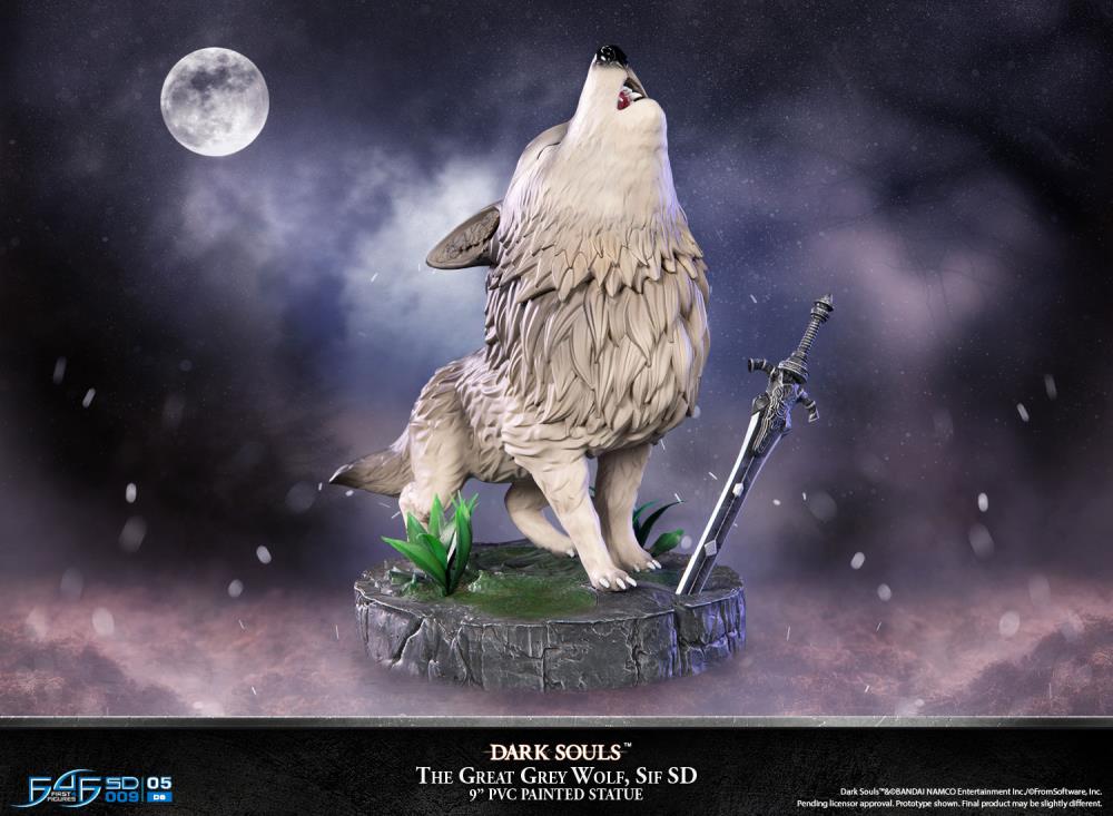 Dark Souls The Great Grey Wolf Sif SD Statue Gallery Image 3