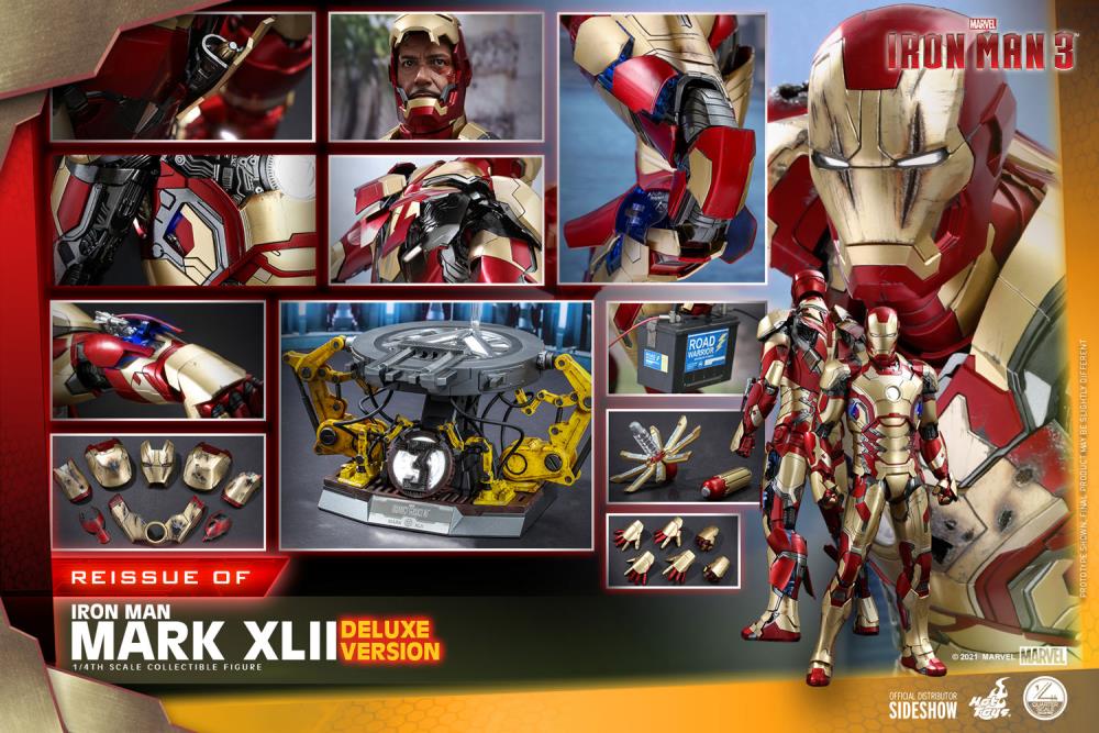 Iron Man 3 QS008 Iron Man Mark XLII (Deluxe Ver.) 1/4th Scale Figure (Reissue) Gallery Image 19