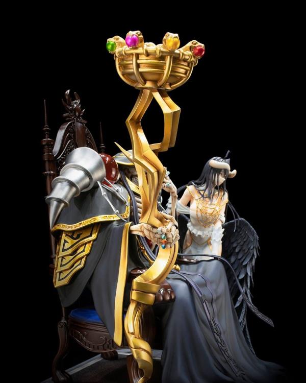 Overlord KD Colle Ainz Ooal Gown and Albedo 1/4 Scale Statue Gallery Image 5