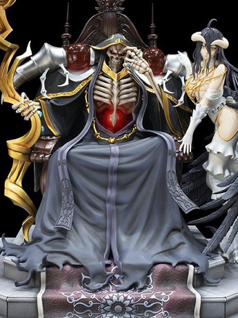 Overlord KD Colle Ainz Ooal Gown and Albedo 1/4 Scale Statue Gallery Image 2