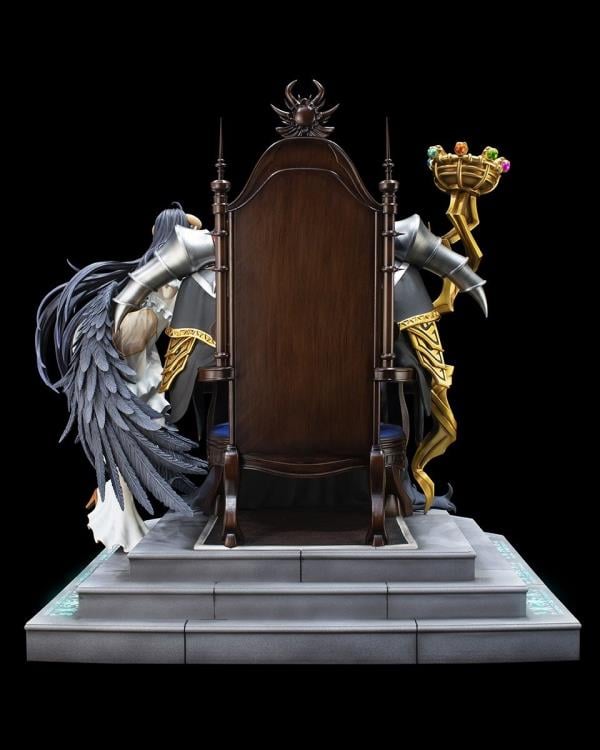 Overlord KD Colle Ainz Ooal Gown and Albedo 1/4 Scale Statue Gallery Image 7