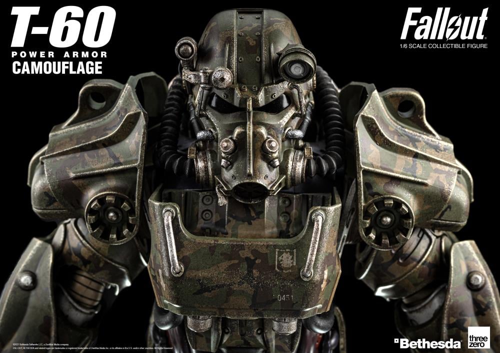 Fallout T-60 Power Armor Camouflage 1/6 Scale Figure Gallery Image 16