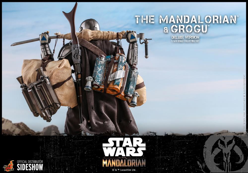The Mandalorian TMS052 The Mandalorian and Grogu 1/6th Scale Deluxe Collectible Figure Set Gallery Image 12