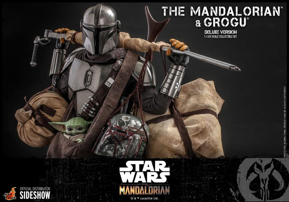 The Mandalorian TMS052 The Mandalorian and Grogu 1/6th Scale Deluxe Collectible Figure Set Gallery Image 18