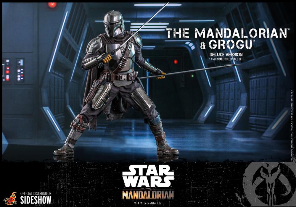 The Mandalorian TMS052 The Mandalorian and Grogu 1/6th Scale Deluxe Collectible Figure Set Gallery Image 19