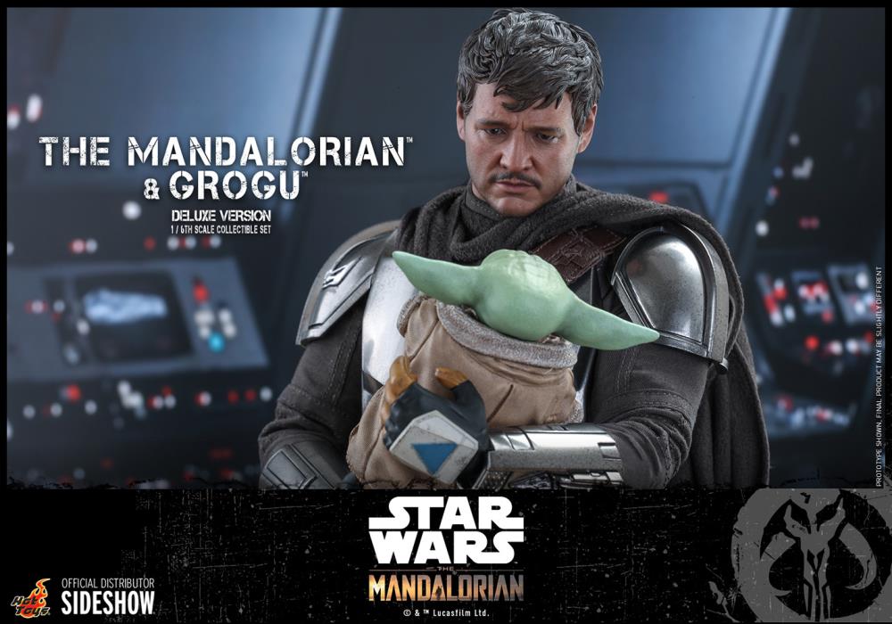 The Mandalorian TMS052 The Mandalorian and Grogu 1/6th Scale Deluxe Collectible Figure Set Gallery Image 4