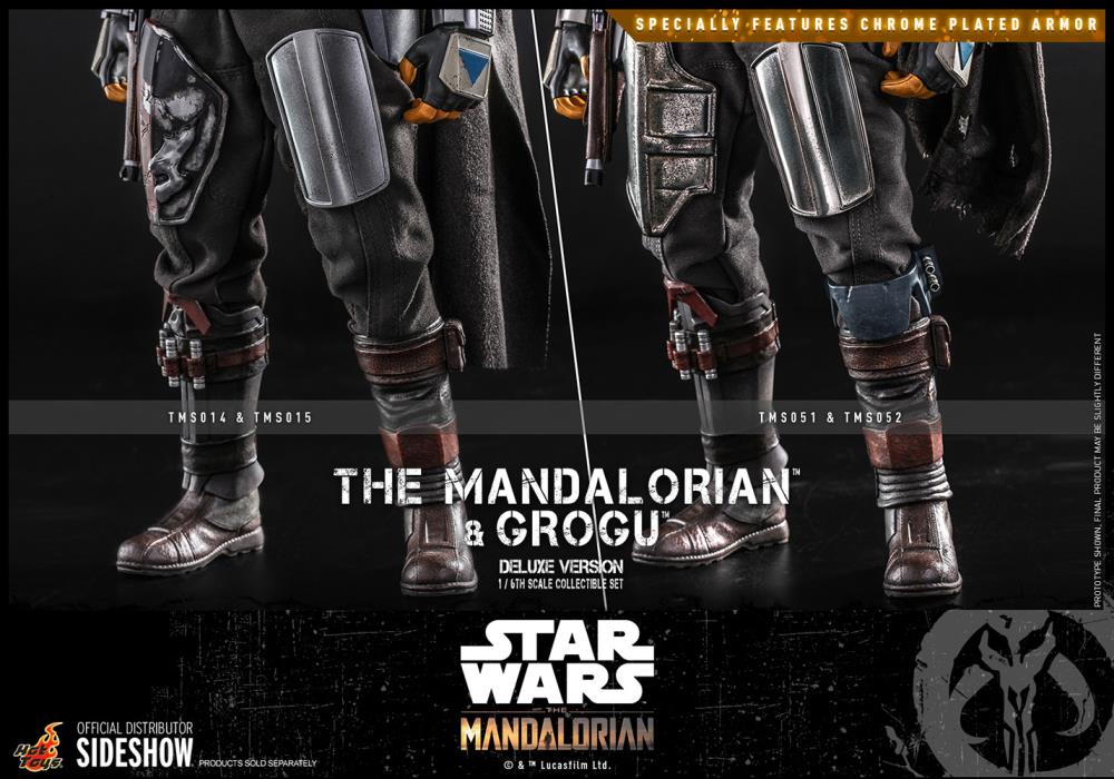 The Mandalorian TMS052 The Mandalorian and Grogu 1/6th Scale Deluxe Collectible Figure Set Gallery Image 6