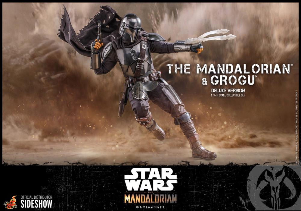 The Mandalorian TMS052 The Mandalorian and Grogu 1/6th Scale Deluxe Collectible Figure Set Gallery Image 8