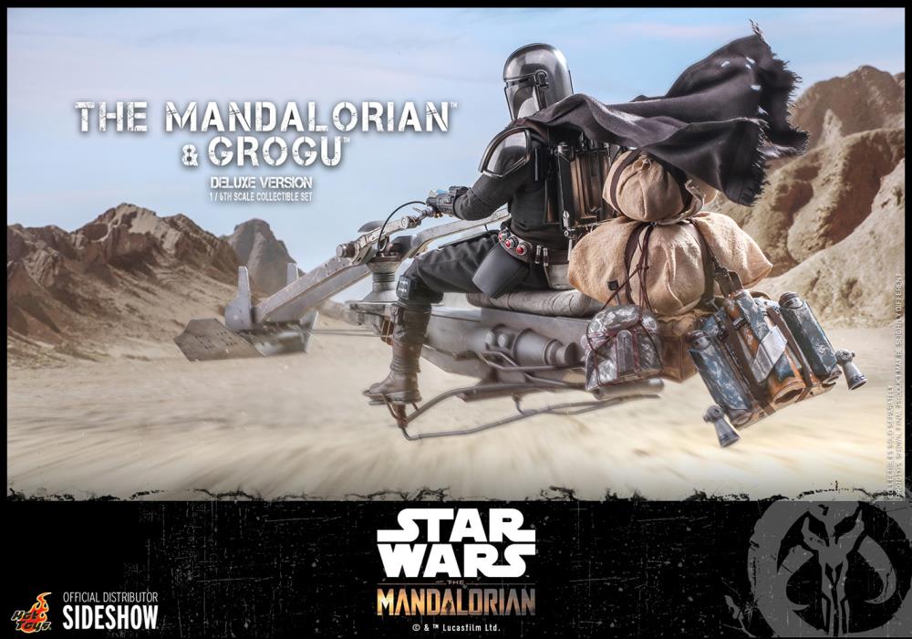 The Mandalorian TMS052 The Mandalorian and Grogu 1/6th Scale Deluxe Collectible Figure Set Gallery Image 9