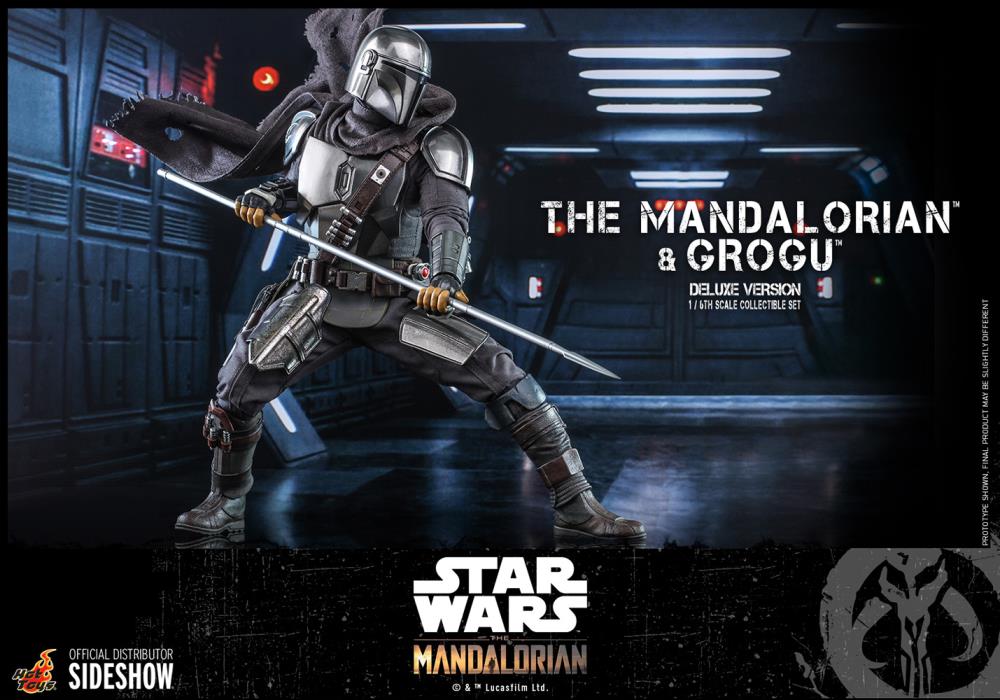 The Mandalorian TMS052 The Mandalorian and Grogu 1/6th Scale Deluxe Collectible Figure Set Gallery Image 16