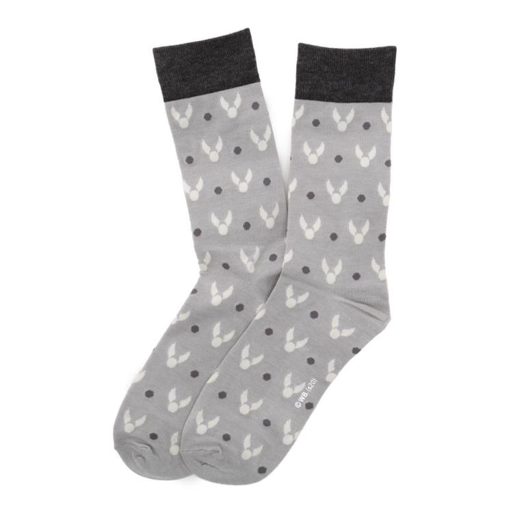 Harry Potter Golden Snitch Gray Socks Gallery Image 3