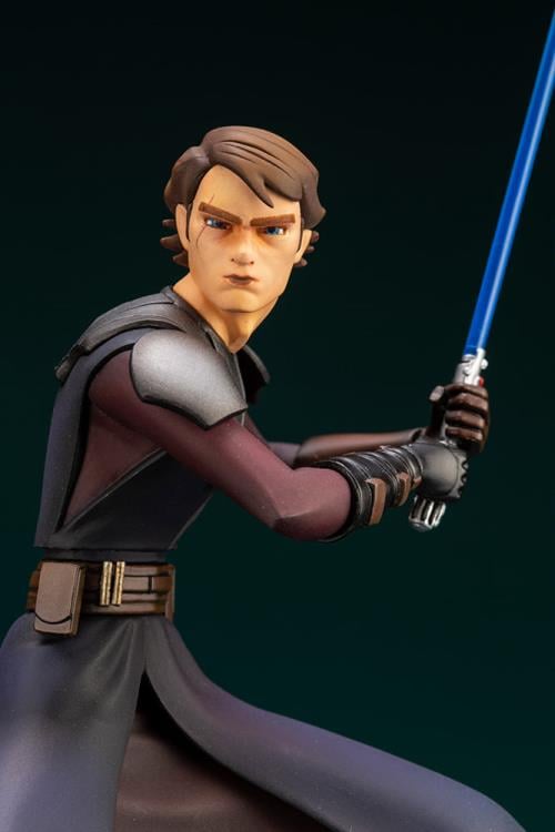 Star Wars: The Clone Wars ArtFX+ Anakin Skywalker Statue (With Ahsoka Tano Piece) Gallery Image 11