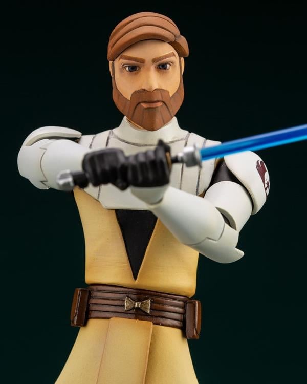Star Wars: The Clone Wars ArtFX+ Obi-Wan Kenobi Statue (With Ahsoka Tano Piece) Gallery Image 11