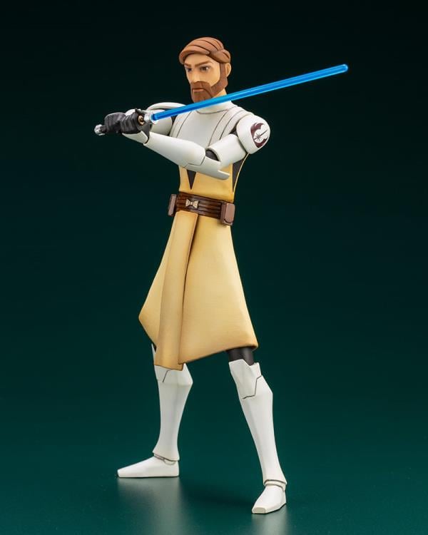 Star Wars: The Clone Wars ArtFX+ Obi-Wan Kenobi Statue (With Ahsoka Tano Piece) Gallery Image 4