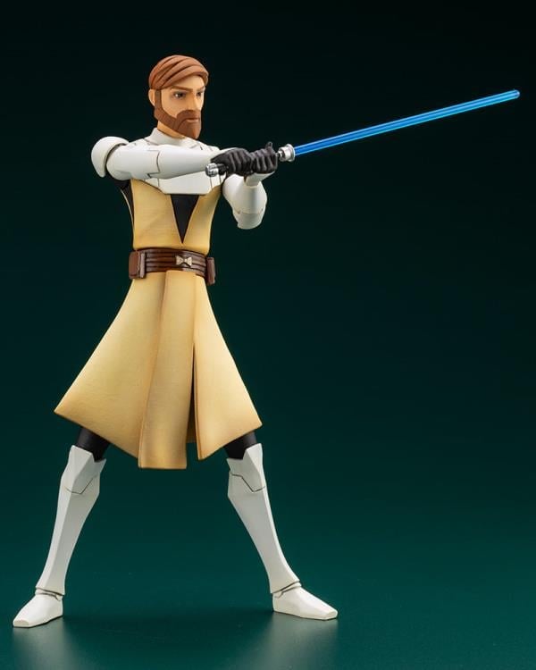 Star Wars: The Clone Wars ArtFX+ Obi-Wan Kenobi Statue (With Ahsoka Tano Piece) Gallery Image 10