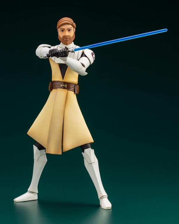 Star Wars: The Clone Wars ArtFX+ Obi-Wan Kenobi Statue (With Ahsoka Tano Piece) Gallery Image 3