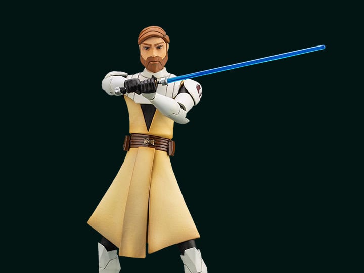 Star Wars: The Clone Wars ArtFX+ Obi-Wan Kenobi Statue (With Ahsoka Tano Piece) Gallery Image 1