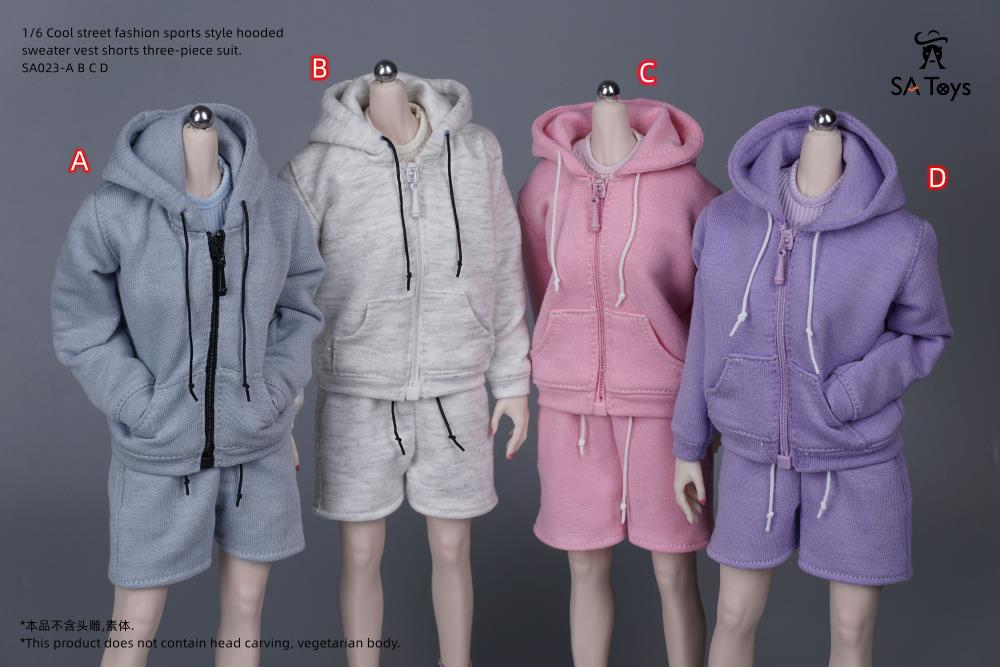 Hooded Sweater Suit (Pink) 1/6 Scale Accessory Set Gallery Image 6