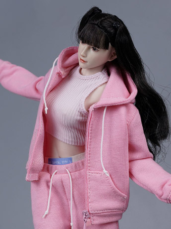 Hooded Sweater Suit (Pink) 1/6 Scale Accessory Set Gallery Image 2
