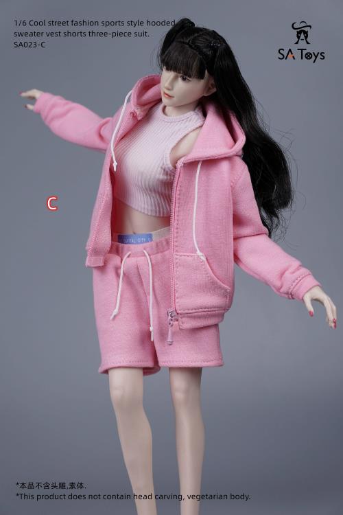 Hooded Sweater Suit (Pink) 1/6 Scale Accessory Set Gallery Image 3