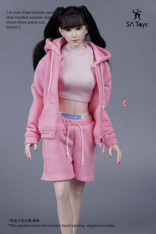 Hooded Sweater Suit (Pink) 1/6 Scale Accessory Set Gallery Image 4