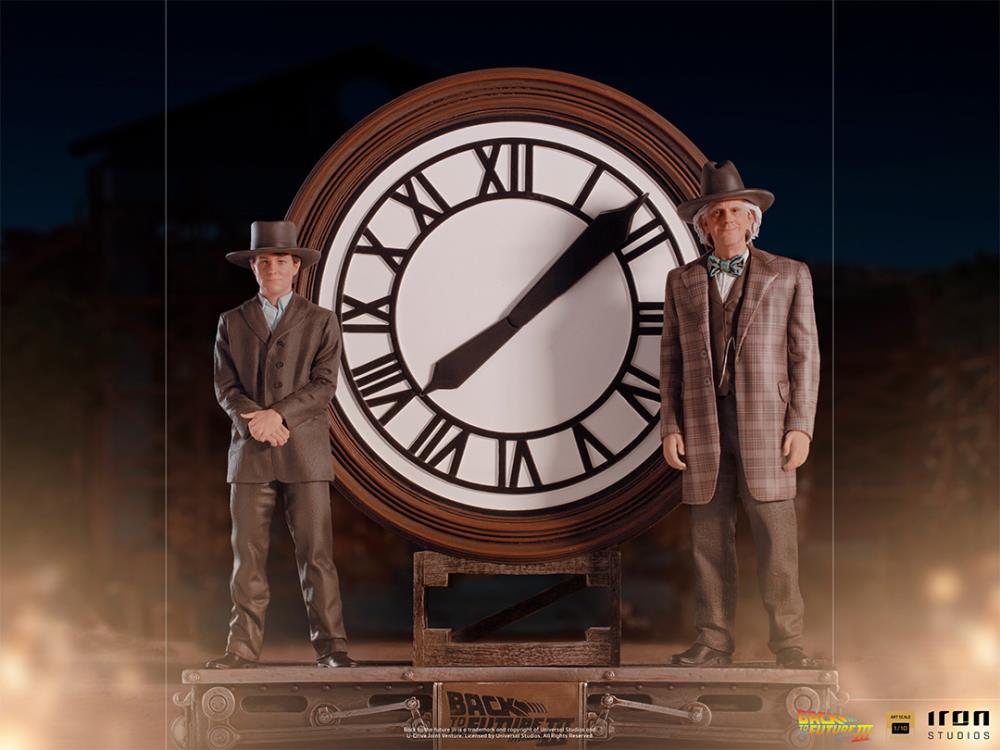 Back to the Future Part III Marty & Doc at the Clock 1/10 Deluxe Art Scale Limited Edition Statue Gallery Image 3