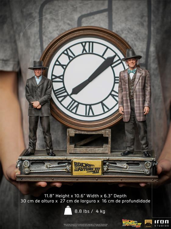 Back to the Future Part III Marty & Doc at the Clock 1/10 Deluxe Art Scale Limited Edition Statue Gallery Image 14