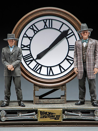 Back to the Future Part III Marty & Doc at the Clock 1/10 Deluxe Art Scale Limited Edition Statue Gallery Image 2