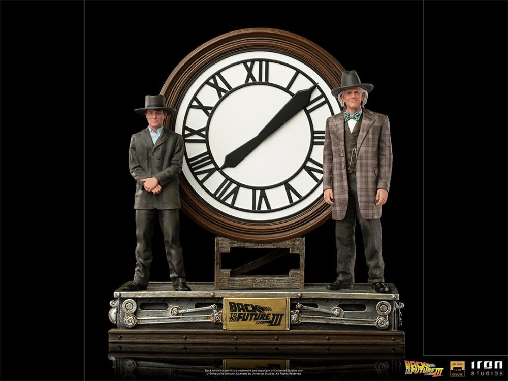 Back to the Future Part III Marty & Doc at the Clock 1/10 Deluxe Art Scale Limited Edition Statue Gallery Image 12