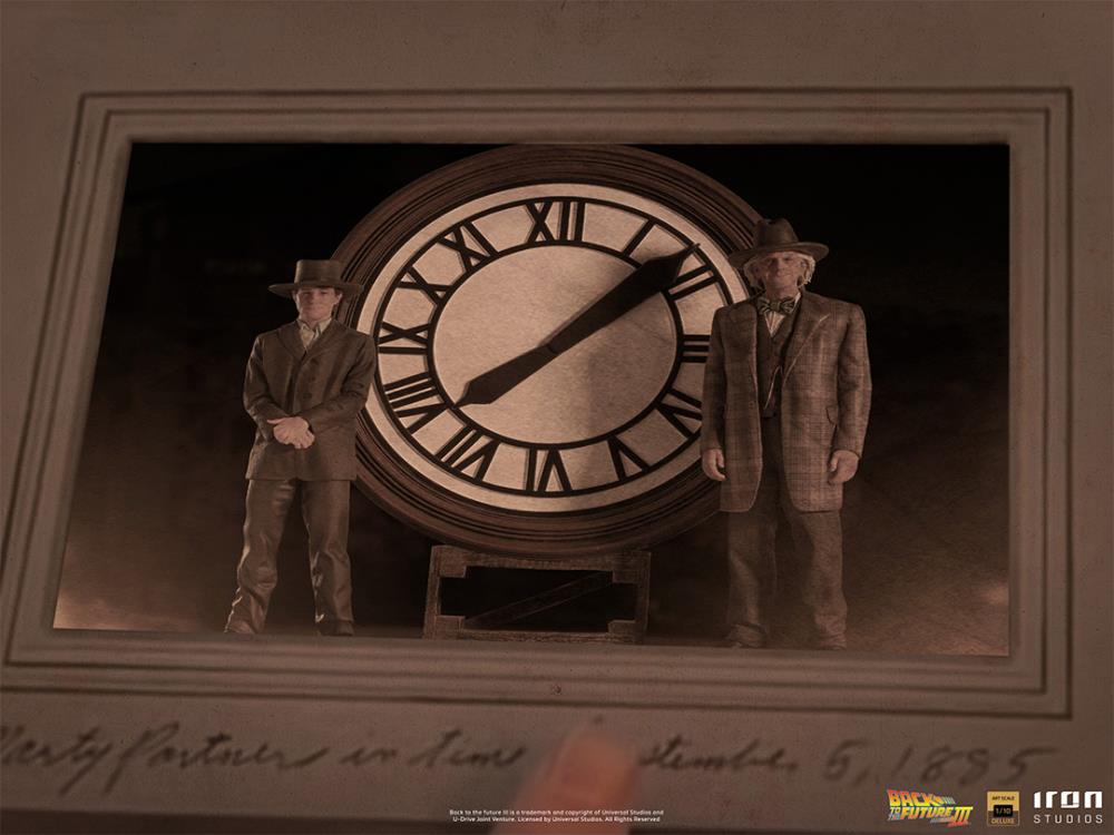 Back to the Future Part III Marty & Doc at the Clock 1/10 Deluxe Art Scale Limited Edition Statue Gallery Image 7
