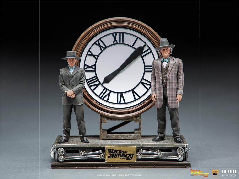 Back to the Future Part III Marty & Doc at the Clock 1/10 Deluxe Art Scale Limited Edition Statue Gallery Image 8