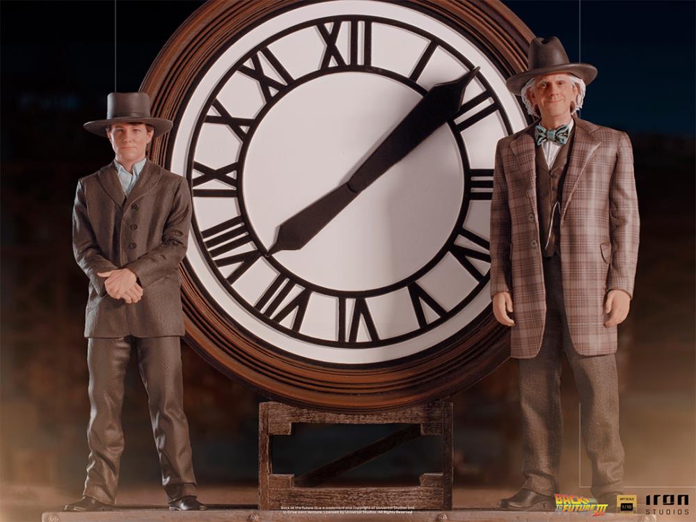 Back to the Future Part III Marty & Doc at the Clock 1/10 Deluxe Art Scale Limited Edition Statue Gallery Image 4