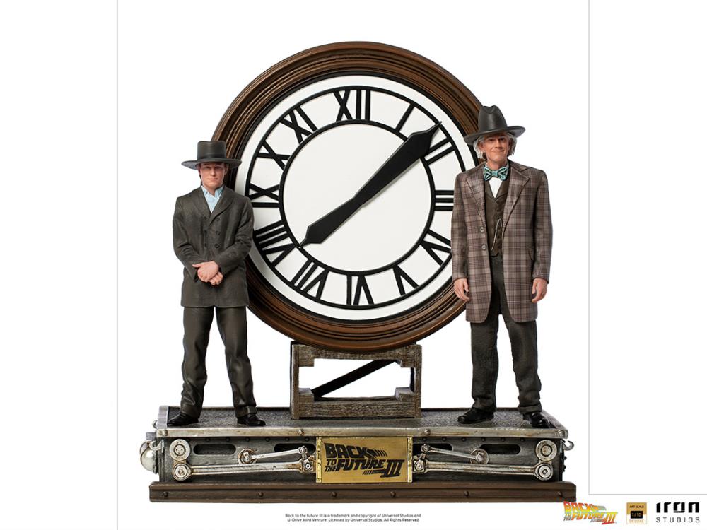 Back to the Future Part III Marty & Doc at the Clock 1/10 Deluxe Art Scale Limited Edition Statue Gallery Image 13