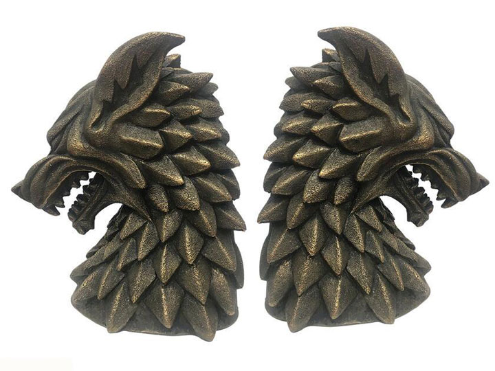 Game of Thrones House Stark Bookends Gallery Image 1