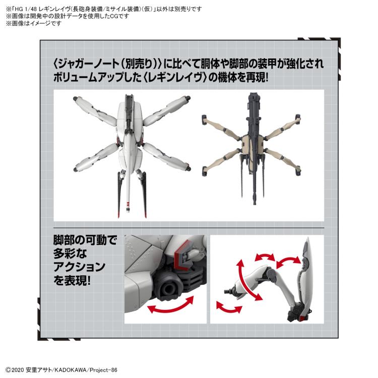 86 HG Reginleif Kurena/Anju Use (Long Barrel Type/Missile Type) 1/48 Scale Model Kit Gallery Image 6