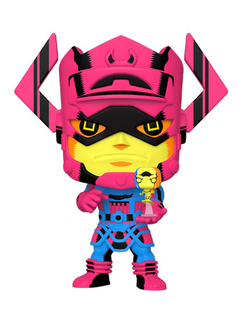 Pop! Marvel: Fantastic Four - 10" Galactus w/ Silver Surfer (Black Light Ver.) PX Previews Exclusive Gallery Image 2