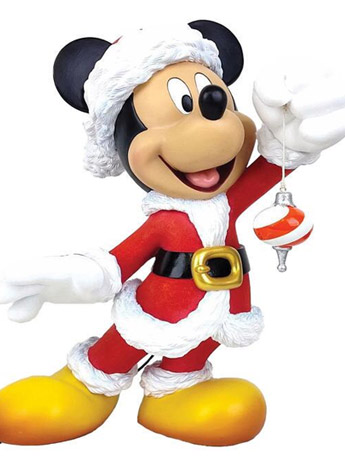 Mickey Mouse Disney Showcase Santa Mickey Statue Gallery Image 2