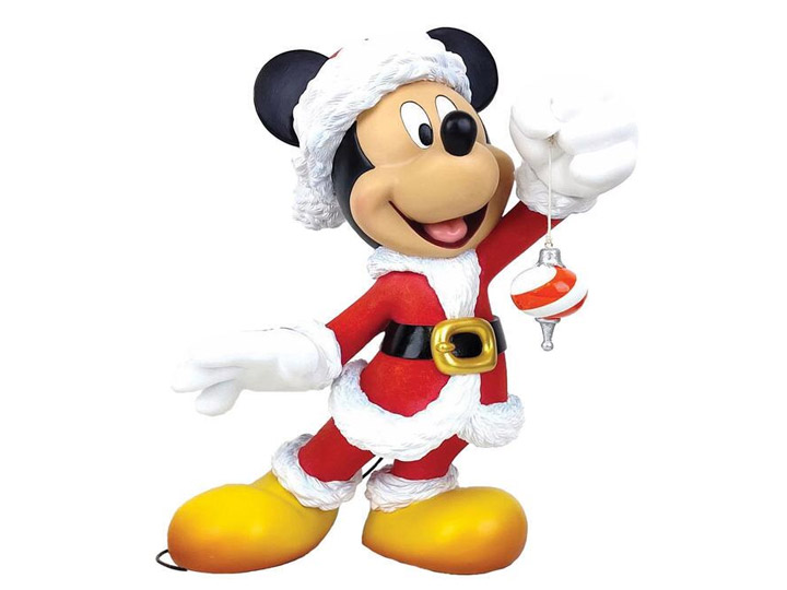 Mickey Mouse Disney Showcase Santa Mickey Statue Gallery Image 1