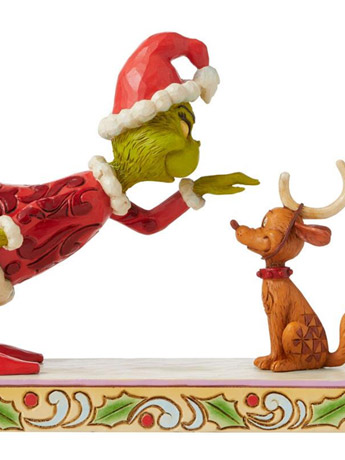 Dr. Seuss The Grinch Petting Max (Jim Shore) Gallery Image 2