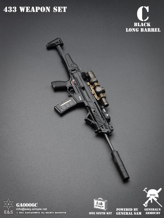 General's Armoury HK433 Black Long Barrel 1/6 Scale Accessory Set Gallery Image 5