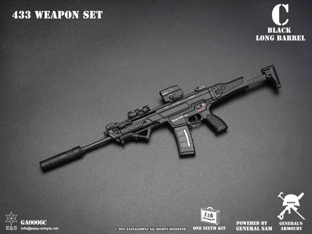 General's Armoury HK433 Black Long Barrel 1/6 Scale Accessory Set Gallery Image 6