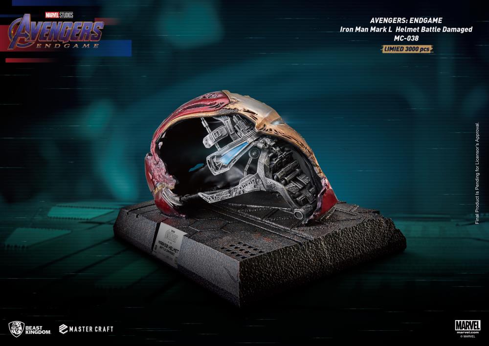 Avengers: Endgame Master Craft MC-038 Iron Man Mark-50 Battle Damaged Helmet Limited Edition Statue Gallery Image 7