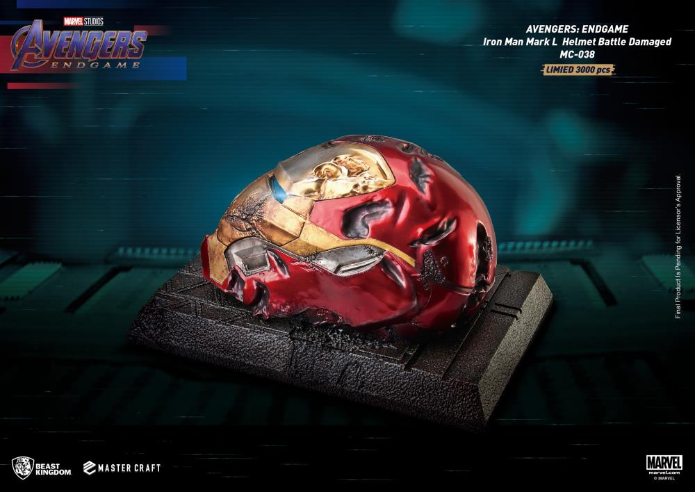 Avengers: Endgame Master Craft MC-038 Iron Man Mark-50 Battle Damaged Helmet Limited Edition Statue Gallery Image 8