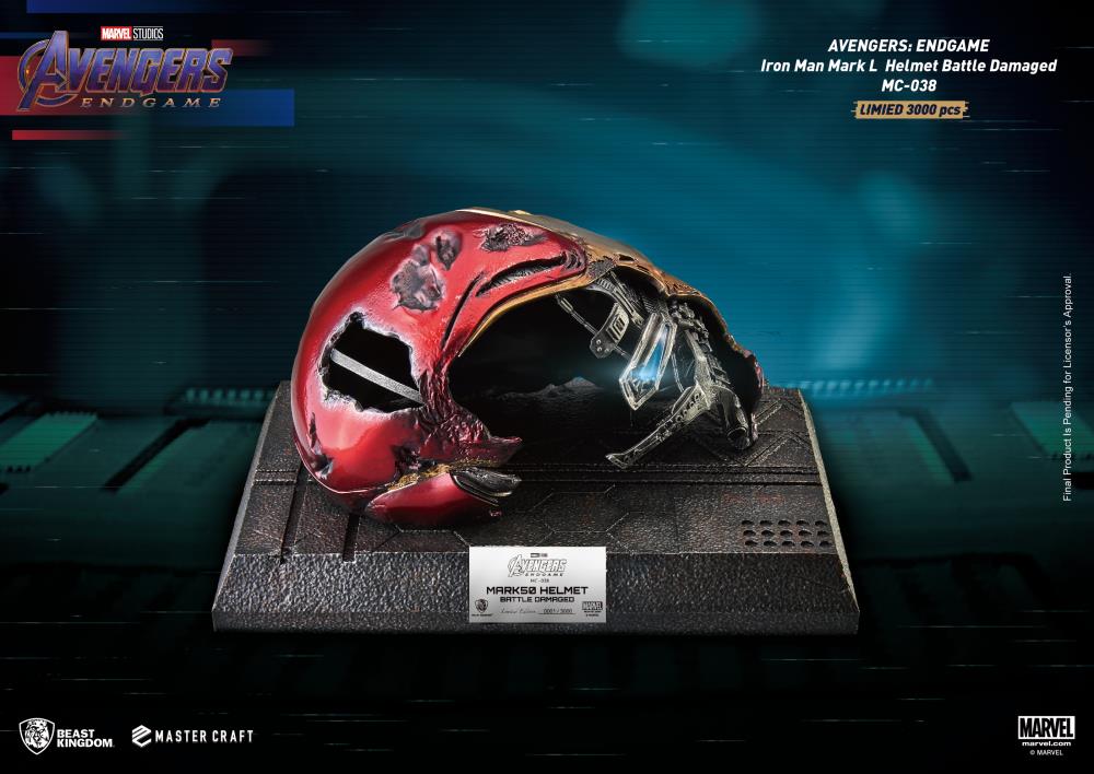 Avengers: Endgame Master Craft MC-038 Iron Man Mark-50 Battle Damaged Helmet Limited Edition Statue Gallery Image 6