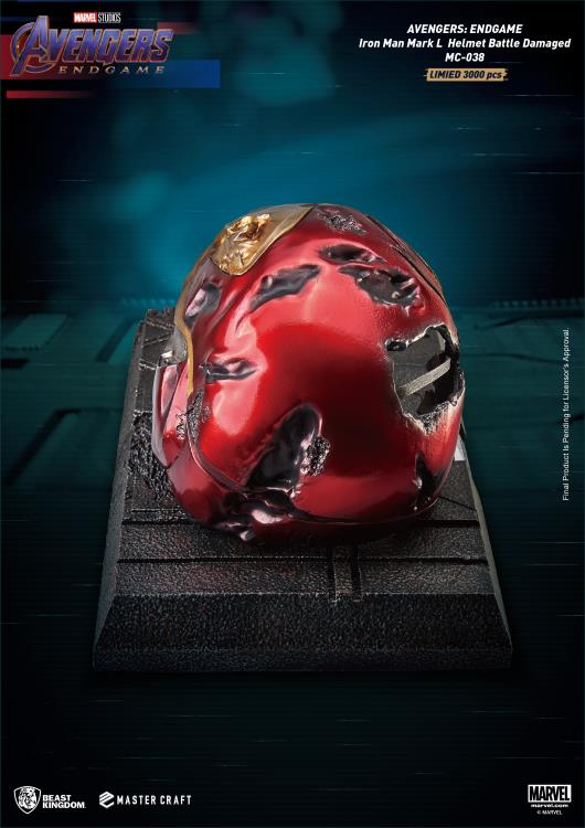 Avengers: Endgame Master Craft MC-038 Iron Man Mark-50 Battle Damaged Helmet Limited Edition Statue Gallery Image 4